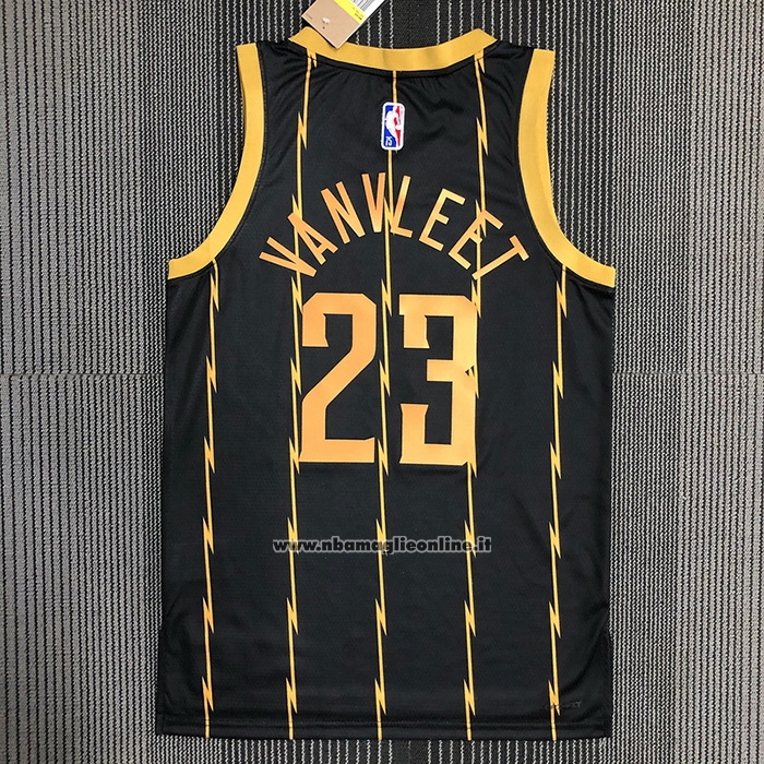 Maglia Toronto Raptors Fred Vanvleet #23 Citta 2021-22 Nero